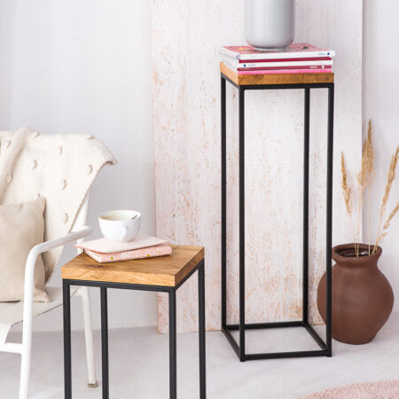 Ręcznie wykonany kubik dębowy Helsinki - styl loftowy