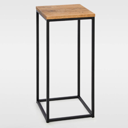 Stojak na kwiaty - kubik metolowy loftowy