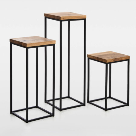 Komplet 3 stojaków loftowych "Kubik OSLO"